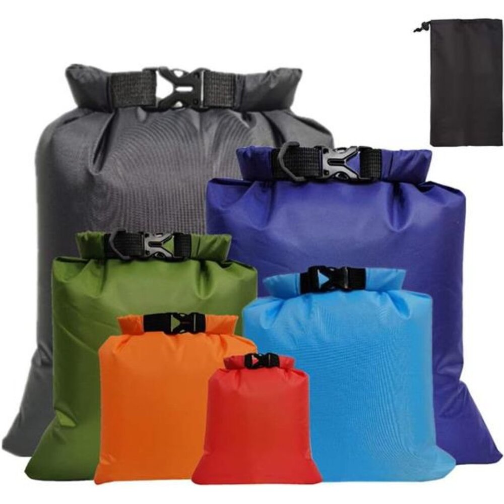6 Pack Waterproof Dry Bags, Lightweight Outdoor Dry Sacks Ultimate Dry Bags